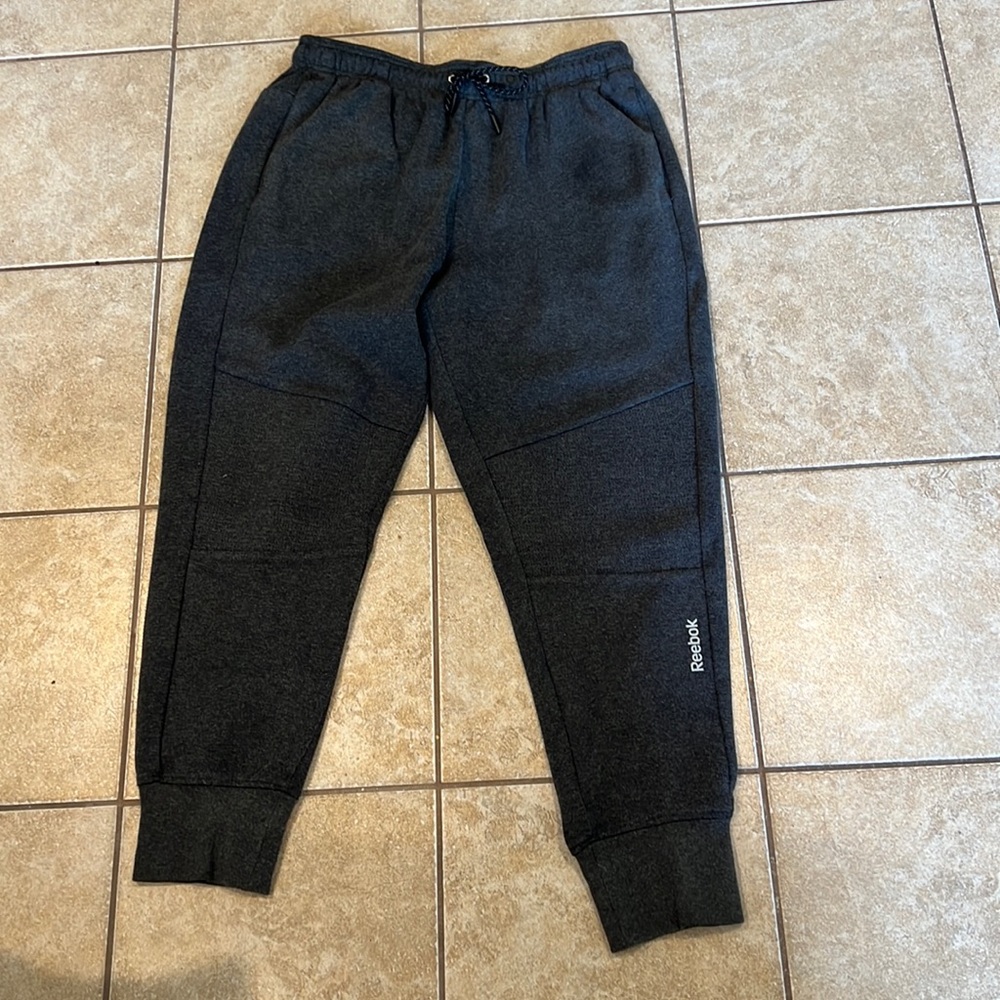 Men’s Reebok Charcoal Gray Moro Detail Joggers/Sweatpants Size Large